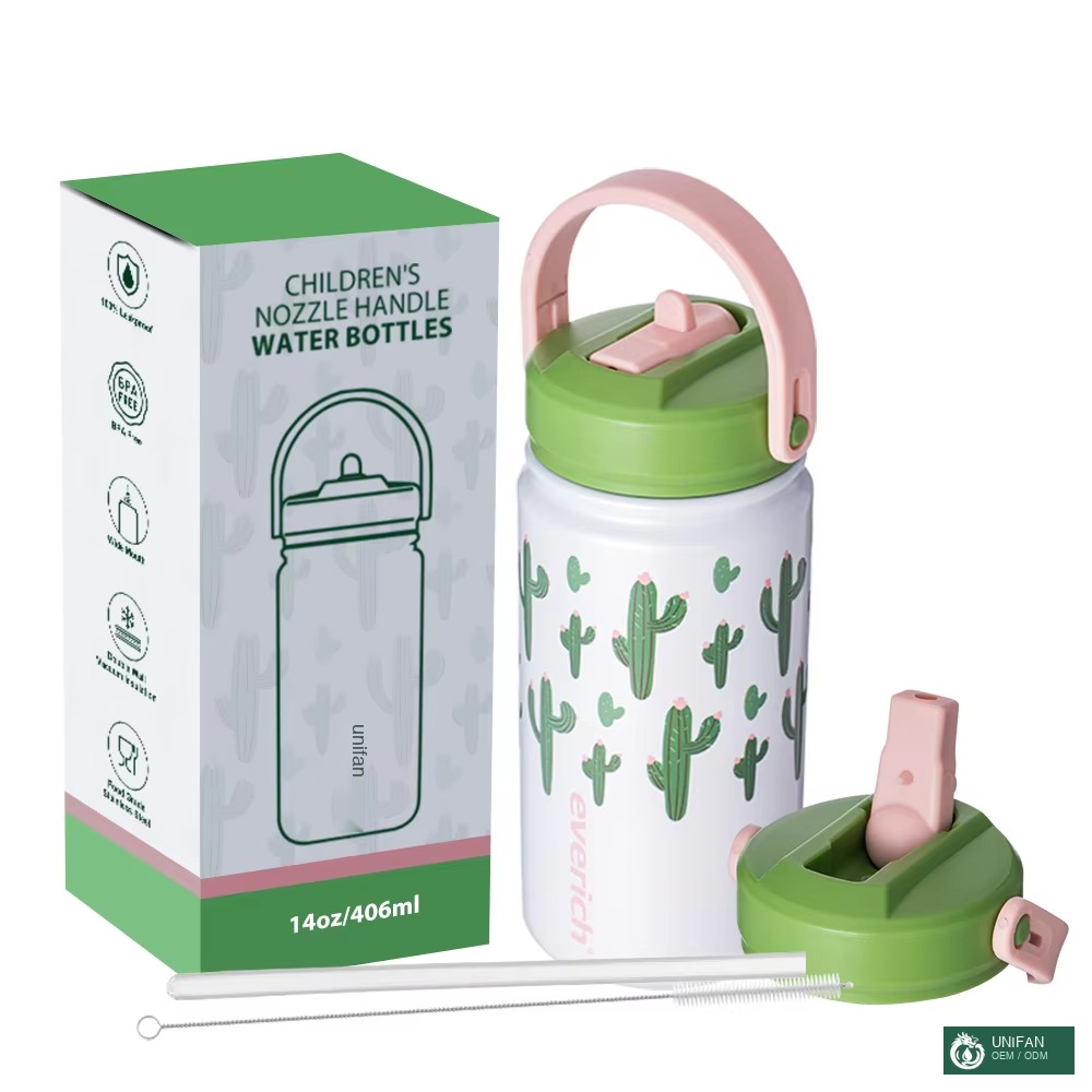 UNIFAN Wholesale Leakproof Vacuum Insulated Hot & Cold Beverages Sports Water Bottle Series Stainless Steel Vacuum Flask Support Sample