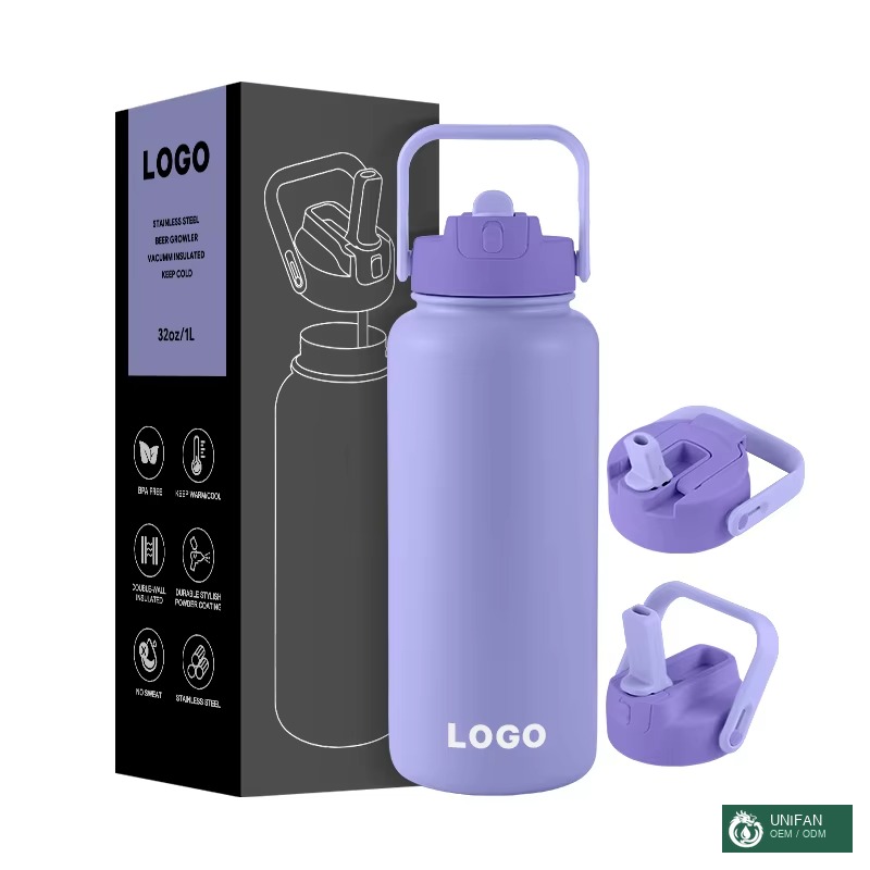 UNIFAN UNIFANNew Design ODM Wide Mouth Water Bottle Double Wall Insulated Vacuum With Lid Support Custom Logo Color