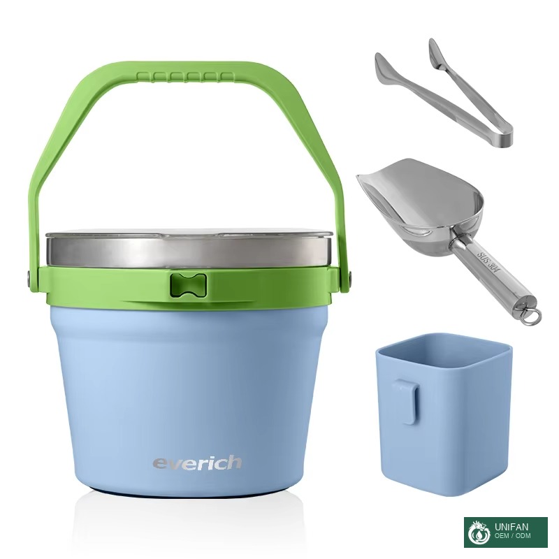 UNIFAN UNIFAN7L Ice Bucket 304 Stainless Steel Double Wall Insulated Vacuum Beer Cooler Support Custom With Accessory Lid