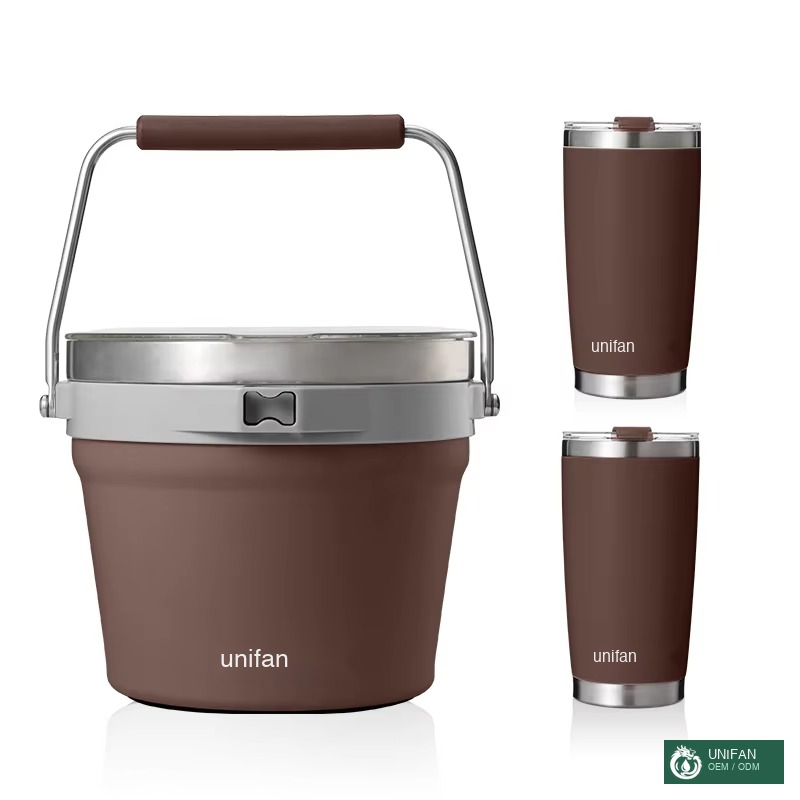 UNIFAN Insulated Ice Bucket with Lid for Parties Insulated for 7L Big Capacity Customized Color Acceptable