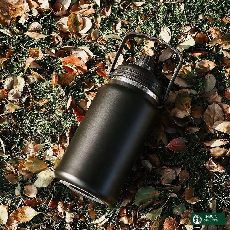 UNIFAN Double Wall Growler Sports Water Steel Bottle Custom Logo Waterbottle Stainless Steel Insulated Water Bottle