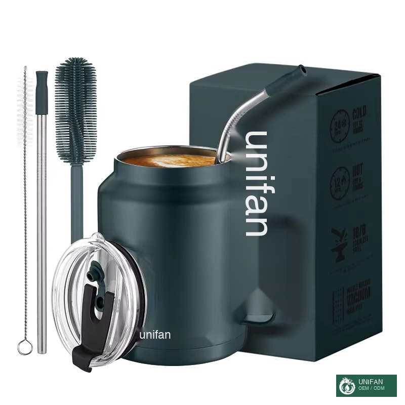 UNIFAN Custom Sublimation Personalized 850ML Stainless Steel Vacuum Beer Growler Big Stainless Steel Mug with Handle