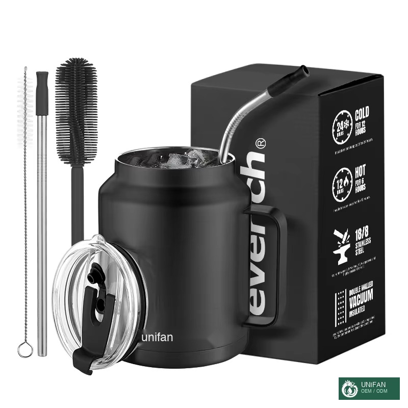 UNIFAN Custom Large Capacity Stainless Steel Vacuum Flask Insulated Travel Pot Handle Lid Novelty Easy Beer Growler Tumbler