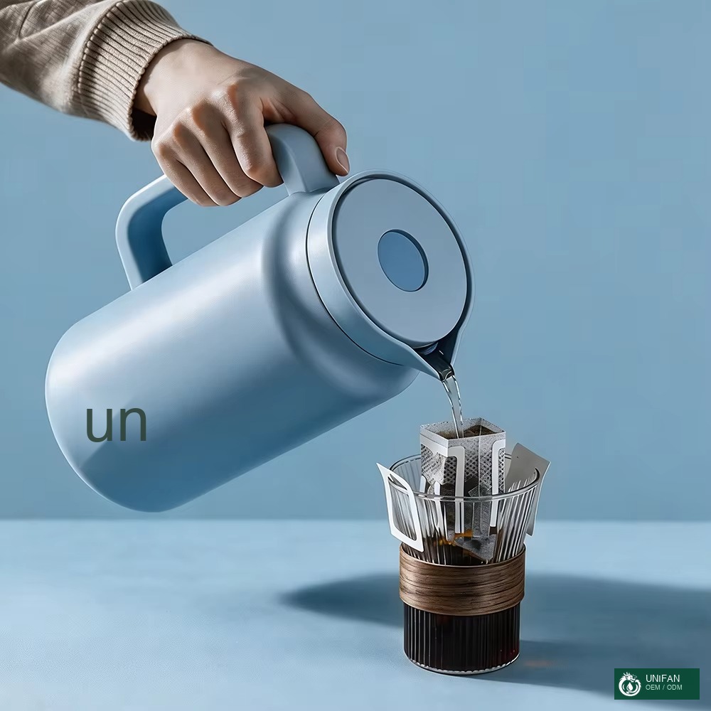 UNIFAN 2026 Custom Large Capacity 50/64oz Stainless Steel Vacuum Insulated Pot Kettle With Press Button Lid Keep Cold or Warm
