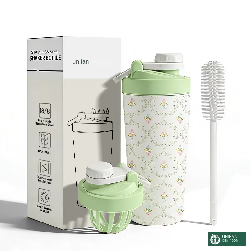 UNIFAN 20oz Vacuum Insulated Stainless Steel Tumbler with Straw Double Wall Outdoor Coffee Mug Custom Logo ODM New Design