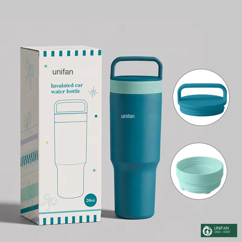 UNIFAN 20oz Vacuum Insulated Tumbler with Lid Double Wall 304 Stainless Steel Food Grade BPA Free Leakproof Camping Travel Car Cup