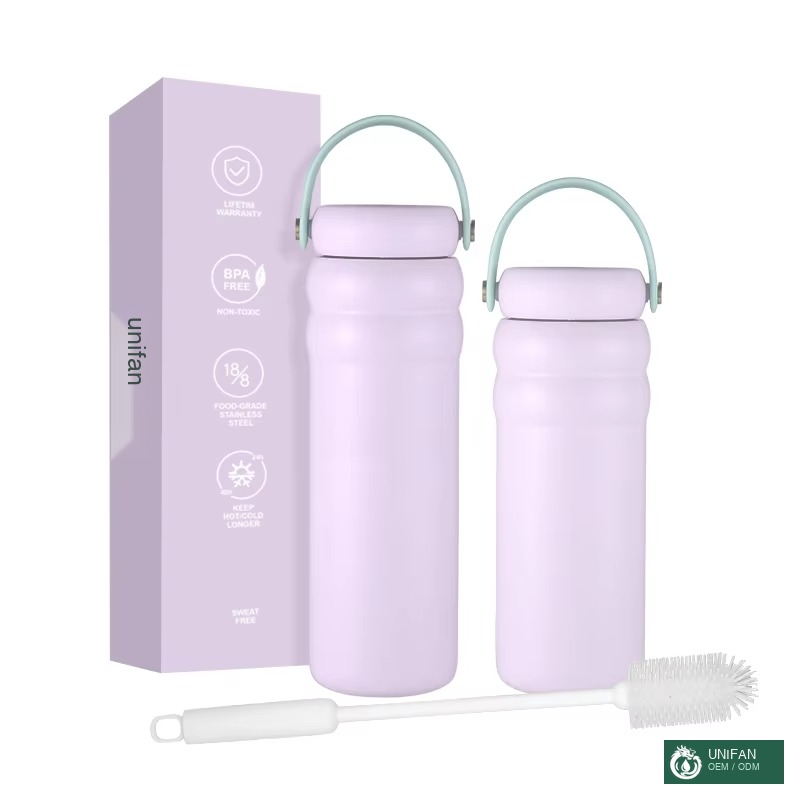 UNIFAN 26oz Vacuum Insulated Stainless Steel Water Bottle Double Wall Coffee Cup Keeps Cold 24H for Travel Office Eco-friendly BPA Free