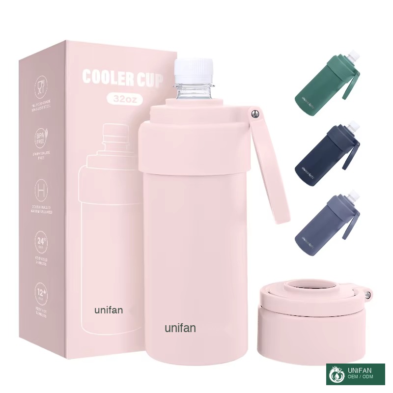 UNIFAN Stainless Steel Vacuum Insulated Bottle with Handle Double Wall BPA Free Leak Proof Wholesale Custom Color Logo