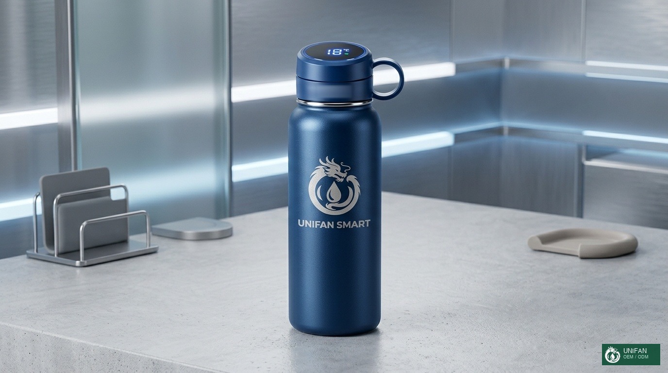 UNIFAN Self-Cleaning UV-C Sanitizing Vacuum Water Bottle 600ml Deep UV Sterilizer 99.9% Bacteria Kill